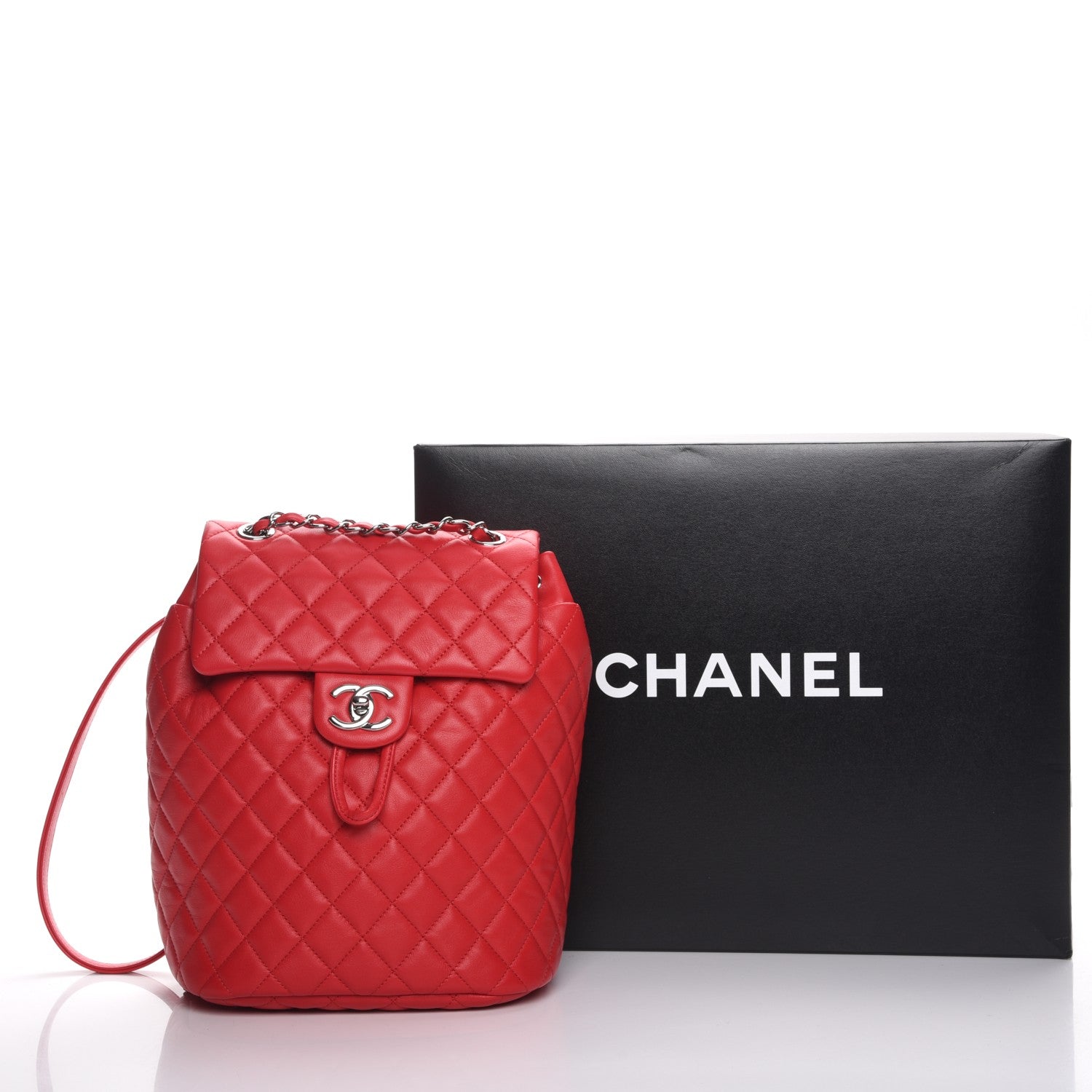 Chanel Lambskin Quilted Small Urban Spirit Backpack Red 8 of 8