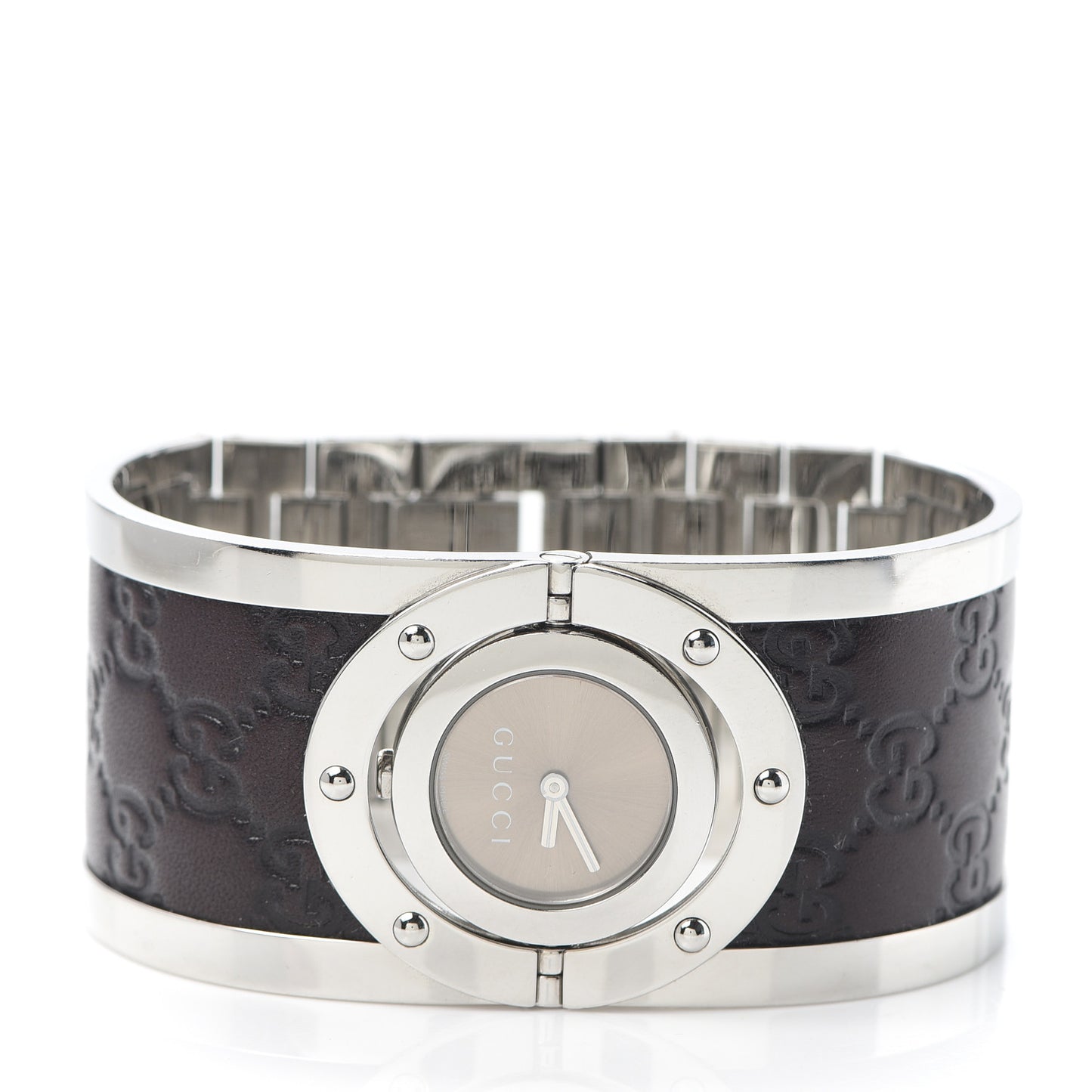 Stainless Steel Calfskin 33mm Twirl Quartz Watch Brown