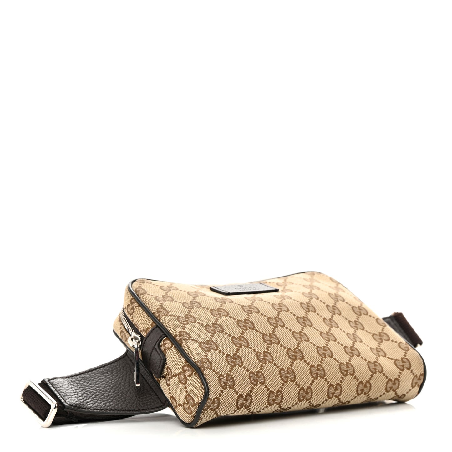 Monogram Dollar Calfskin Belt Bag Beige Ebony Testa di Moro Marrone Scuro