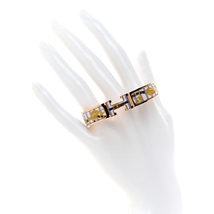 Hermes Enamel Printed Brides de Gala Bayadere Narrow Clic Clac H Bracelet PM 2 of 4