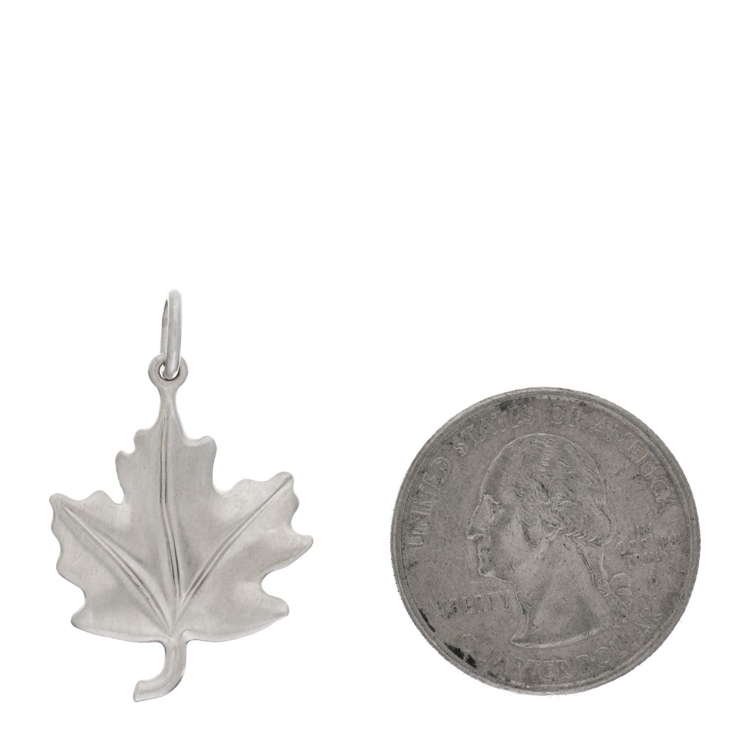 Tiffany Sterling Silver Maple Leaf Charm 2 of 3