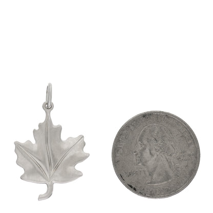Tiffany Sterling Silver Maple Leaf Charm 2 of 3