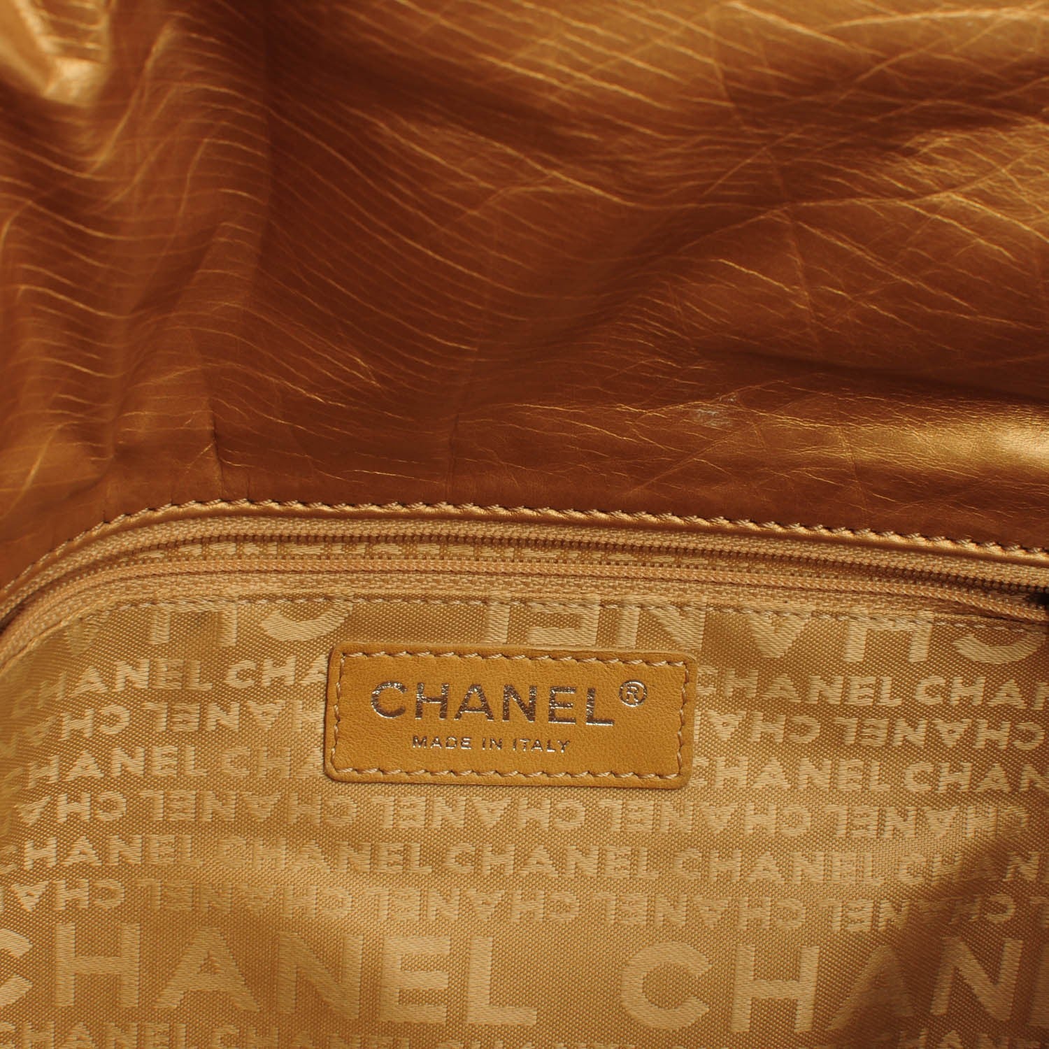 Chanel Aged Calfskin Vintage Ligne Messenger Flap Gold 6 of 7