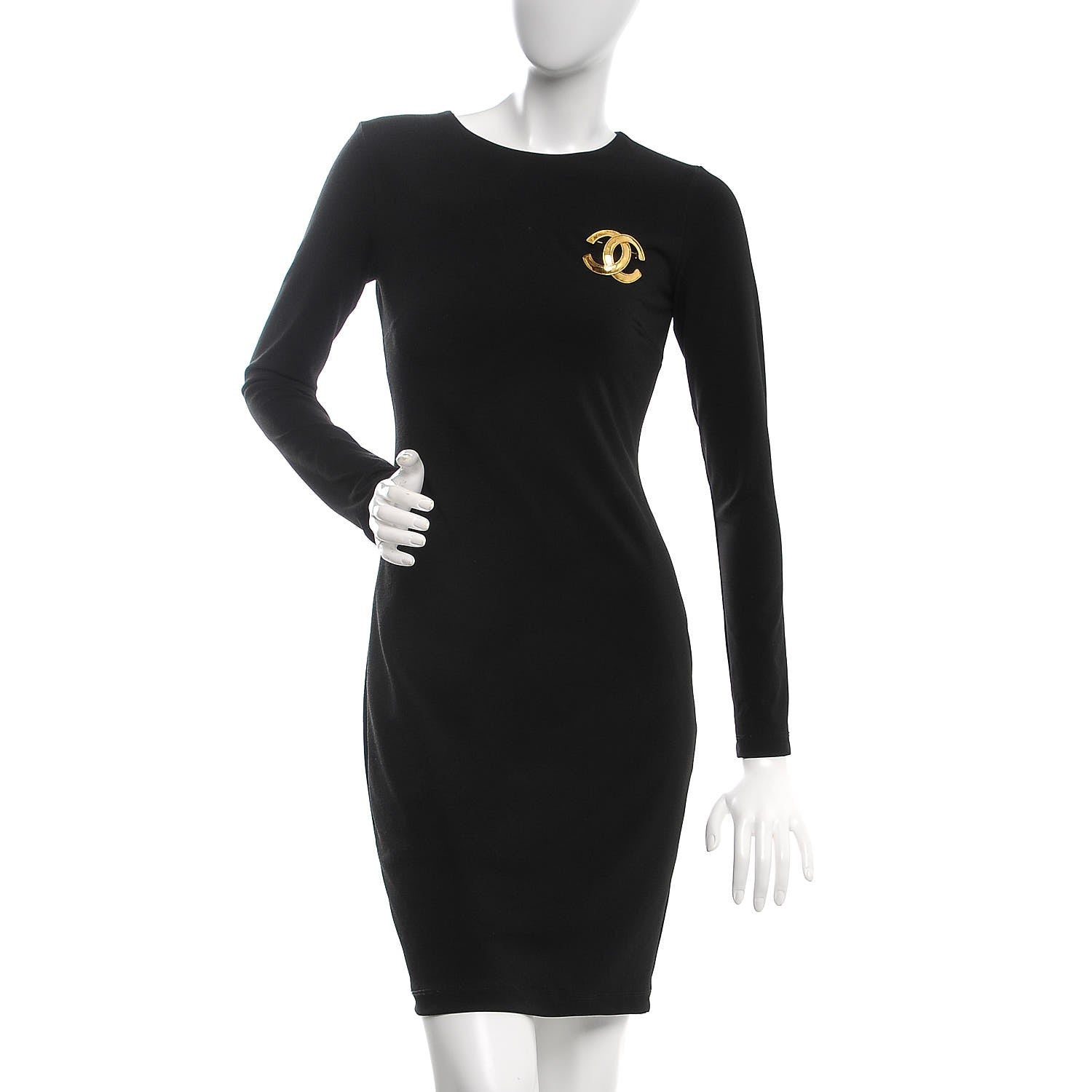 Chanel Hammered CC Large Brooch Gold 2 of 4