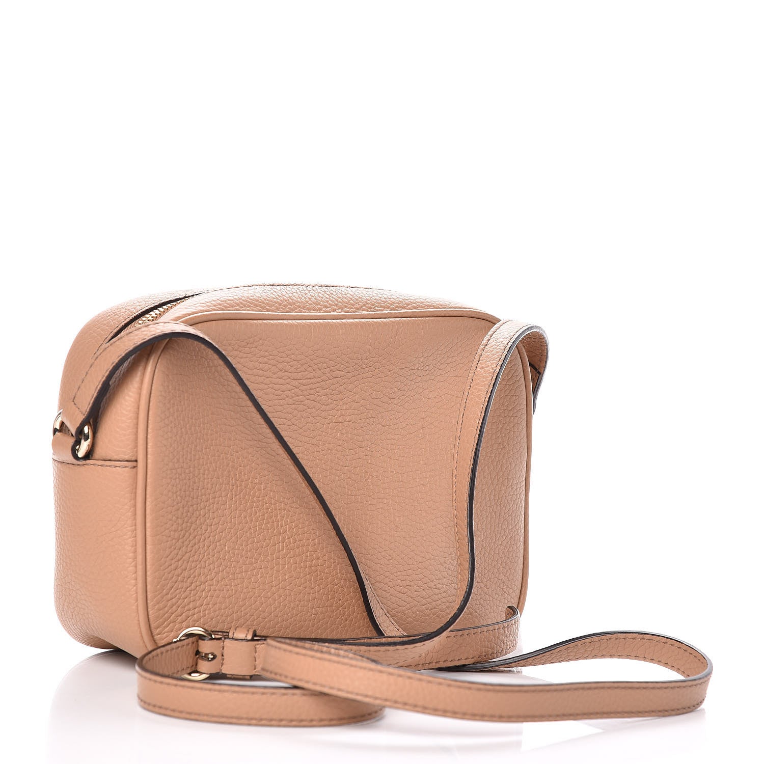 Gucci Pebbled Calfskin Small Soho Disco Bag Rose Beige 3 of 9