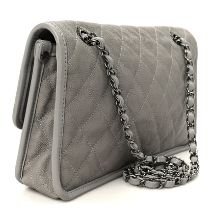 Chanel Caviar Quilted Medium French Riviera Flap Light Grey 3 of 11