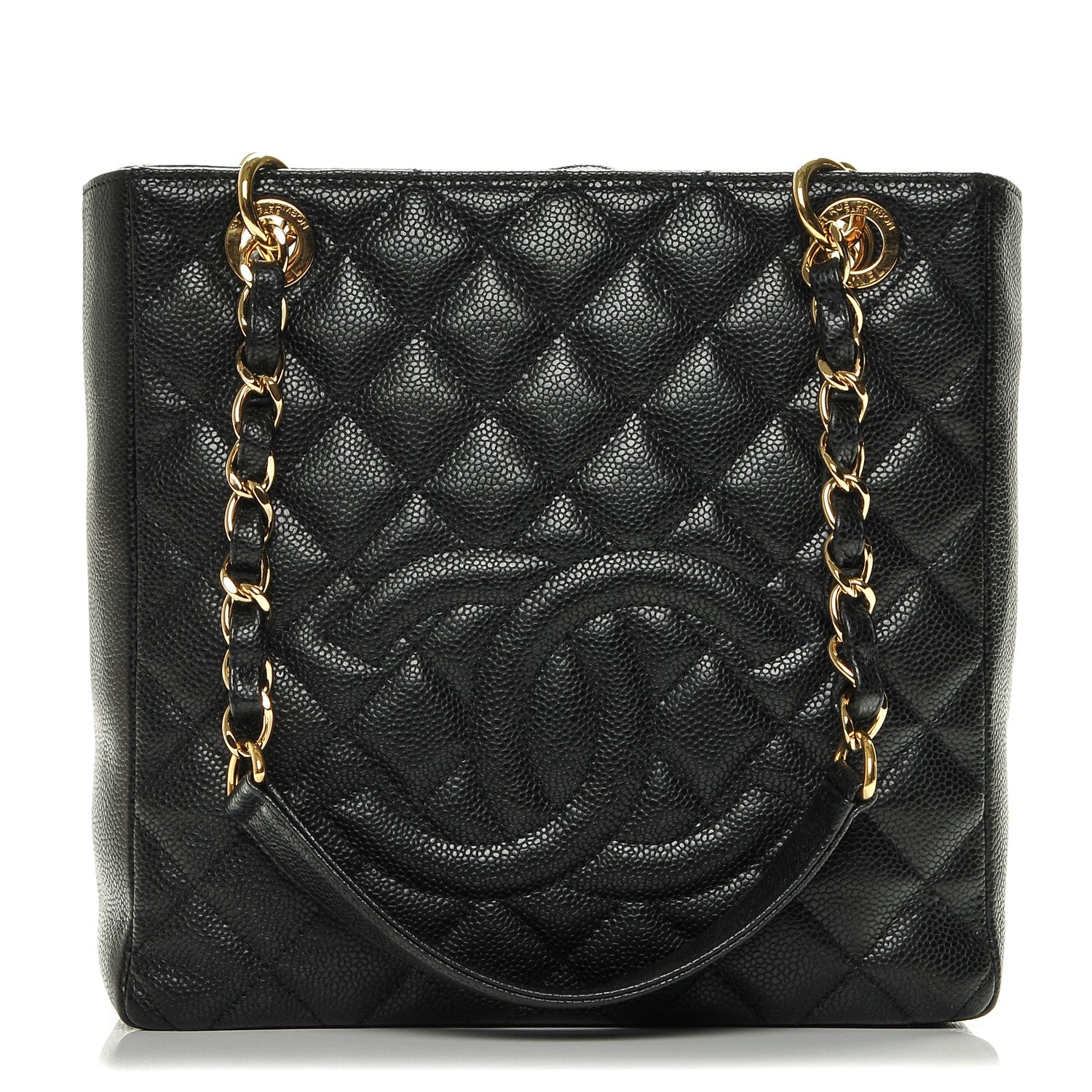 Chanel Caviar Quilted Petit Shopping Tote PST Black 1 of 7