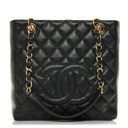 Chanel Caviar Quilted Petit Shopping Tote PST Black 1 of 7