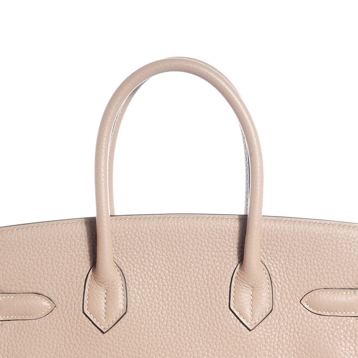 Hermes Taurillon Clemence Horseshoe Birkin 30 Gris Tourterelle and Black 18 of 28