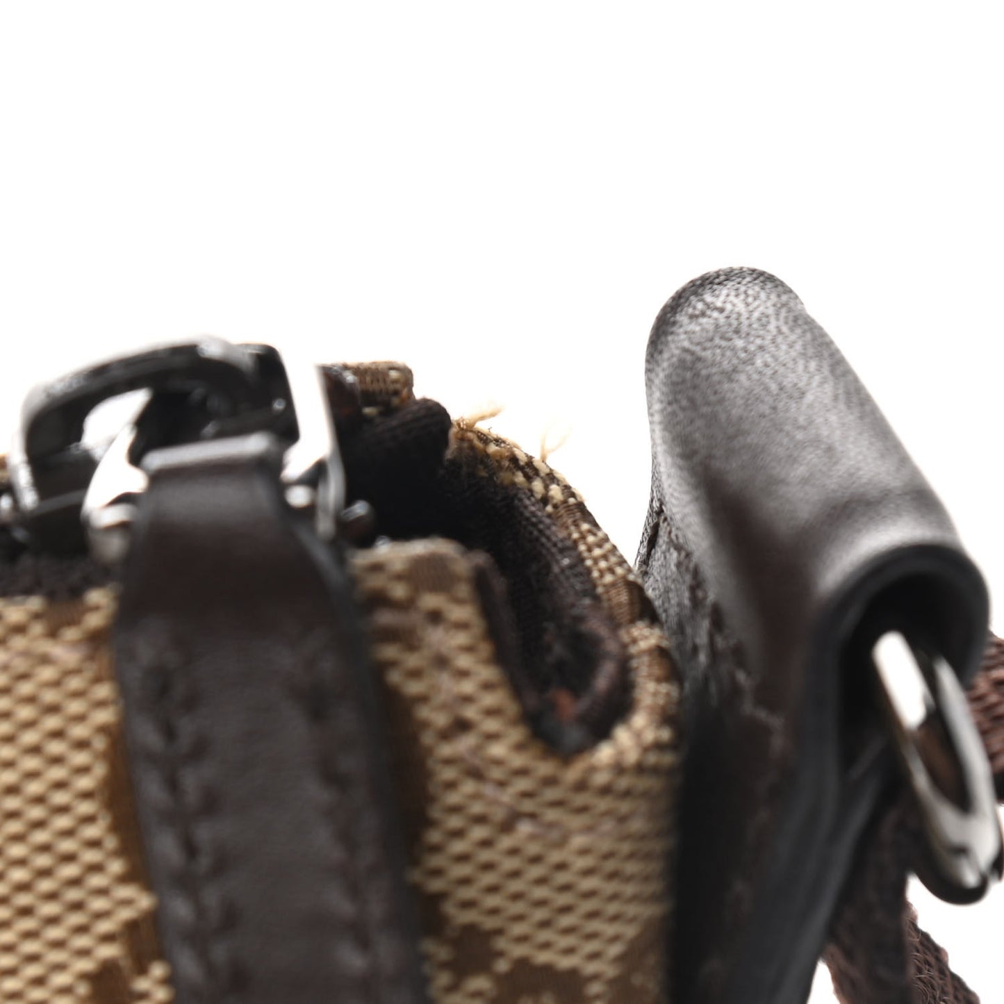 Monogram Calfskin Perforated Medium Flat Messenger Bag Dark Brown