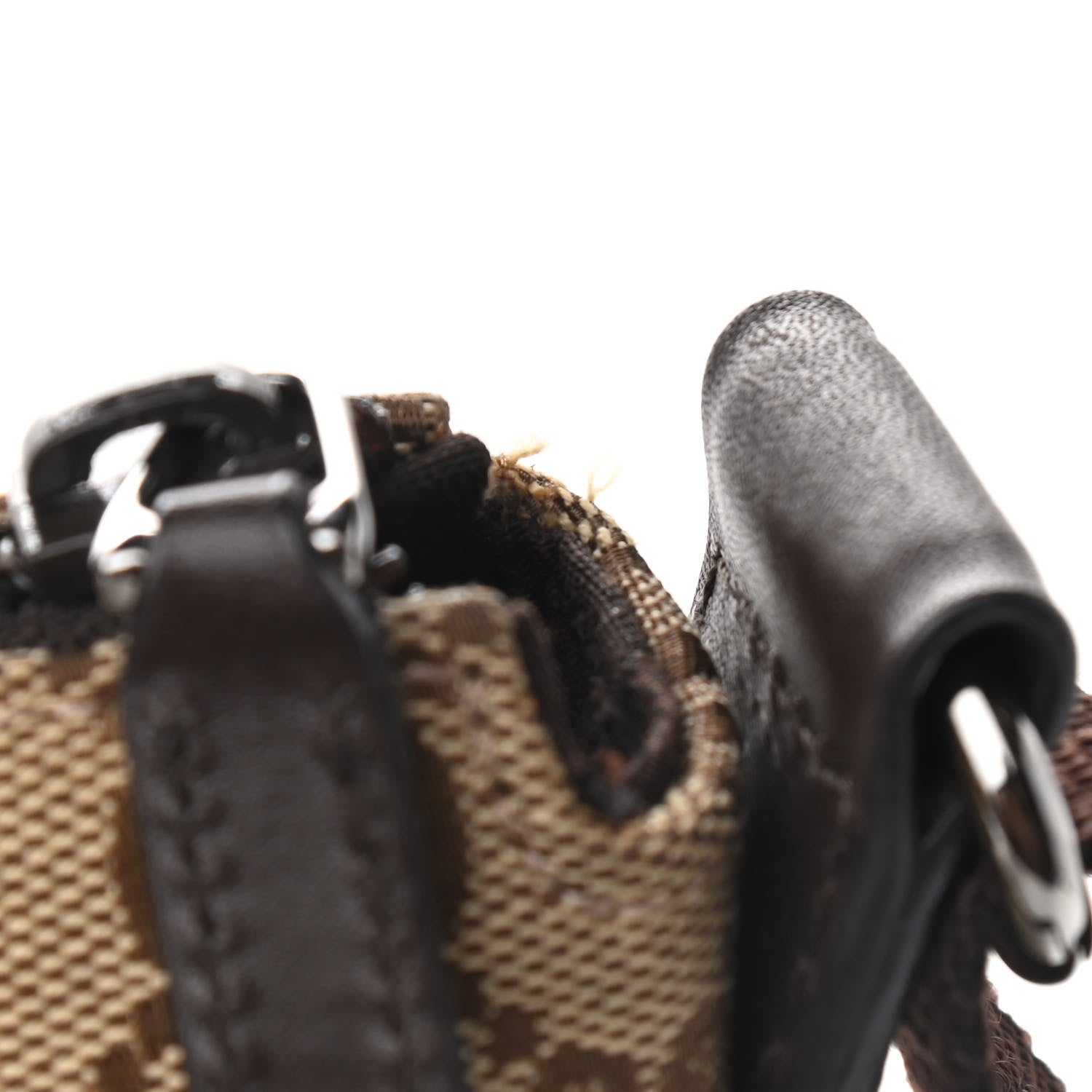 Gucci Monogram Calfskin Perforated Medium Flat Messenger Bag Dark Brown 10 of 12