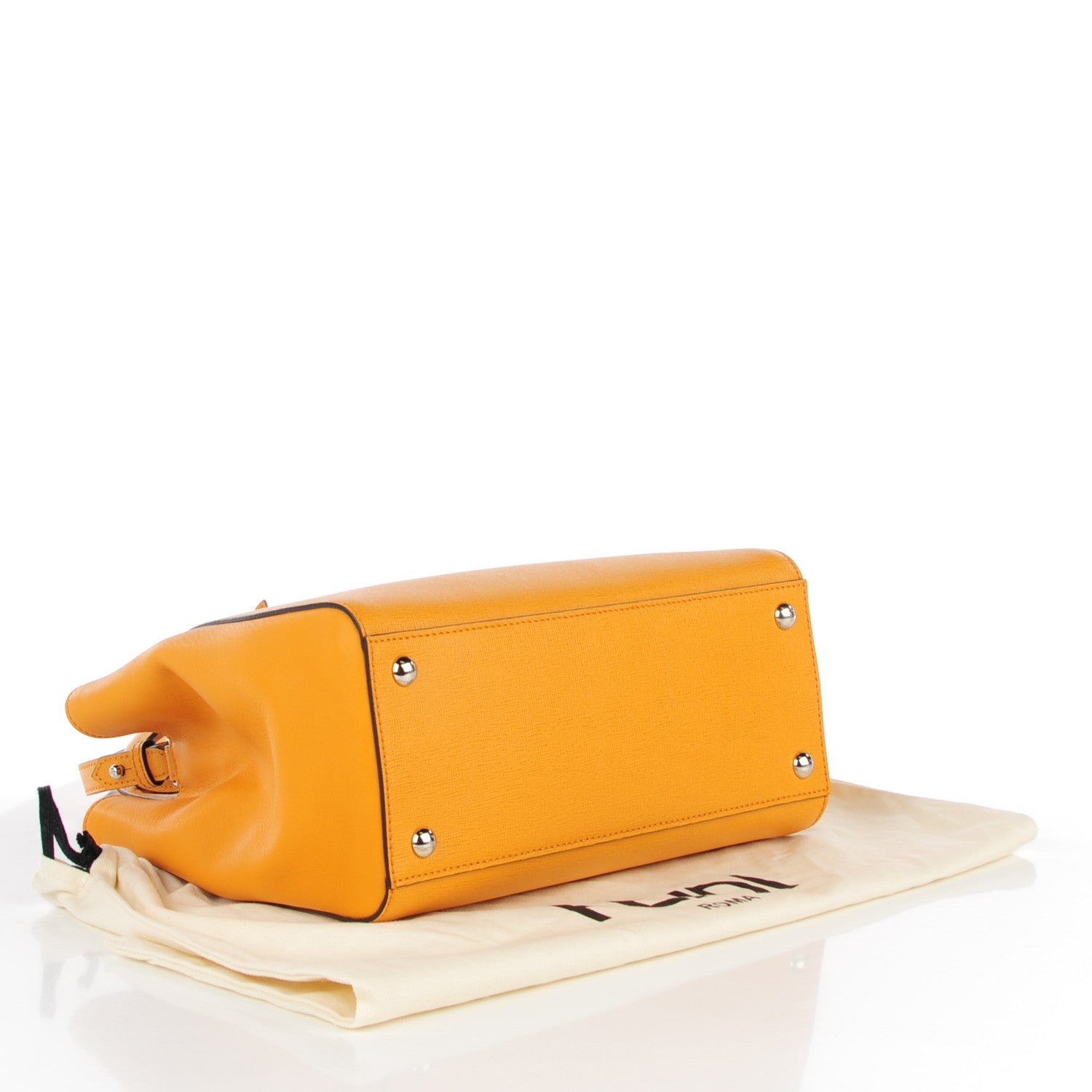 Fendi Vitello Elite Petite 2Jours Tote Miel 4 of 8