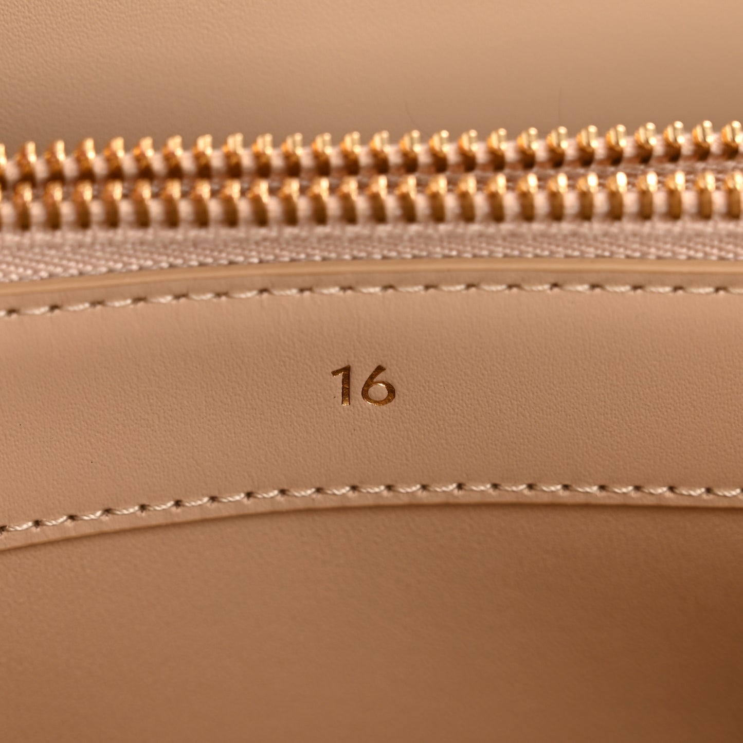 Satinated Calfskin Small 16 Top Handle Bag Nude