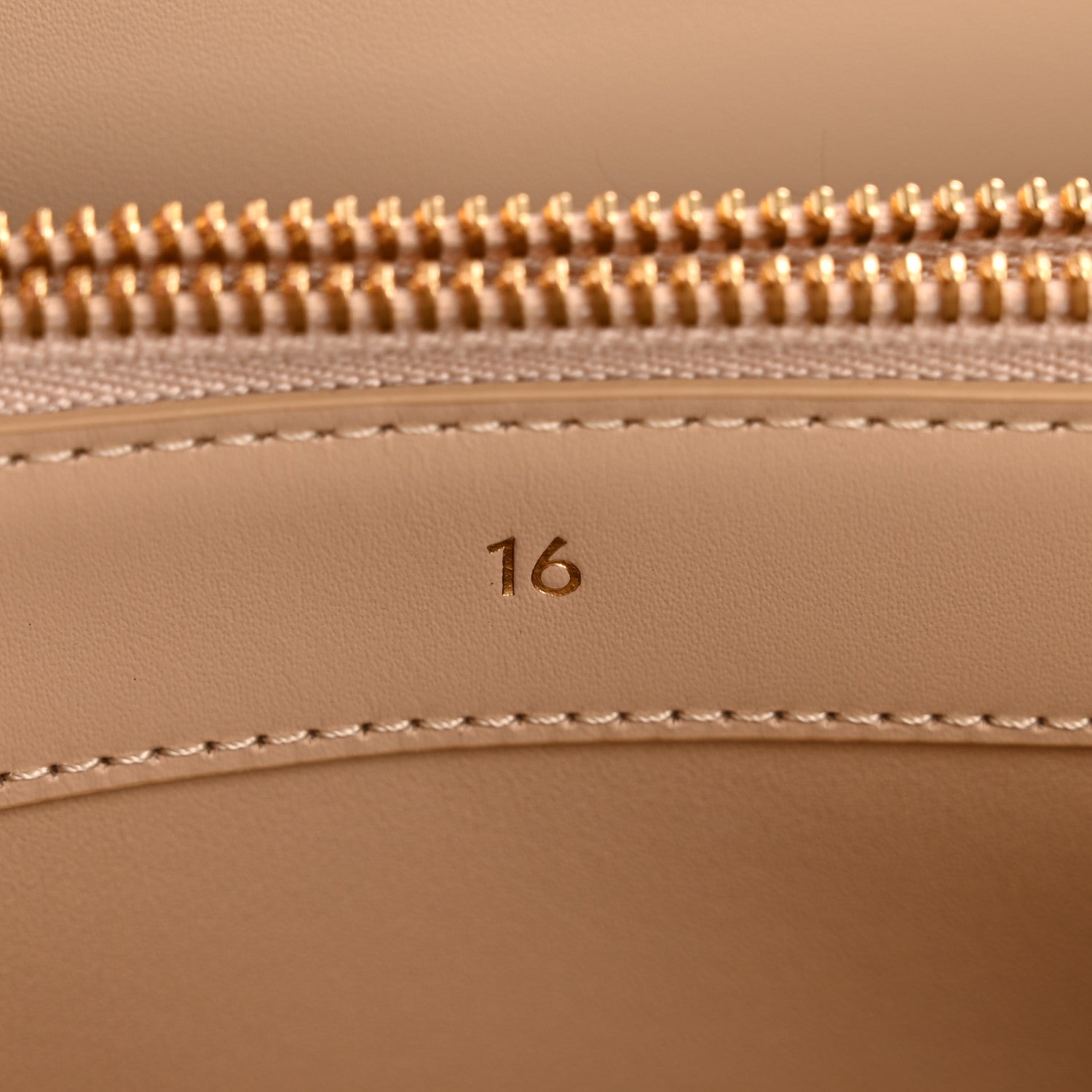 Celine Satinated Calfskin Small 16 Top Handle Bag Nude 9 of 16
