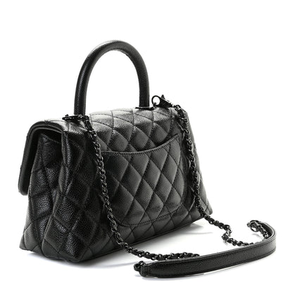 Chanel Caviar Quilted Mini Coco Handle Flap So Black 3 of 6