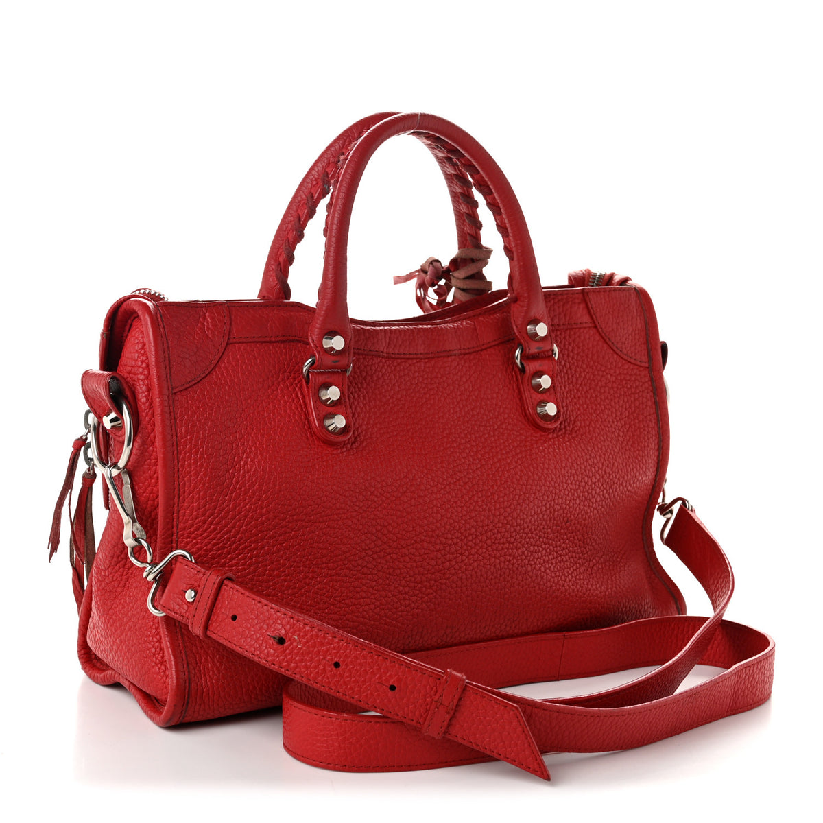 Balenciaga Vibrato Calfskin Classic Silver Hardware S City Rouge Cerise 4 of 15