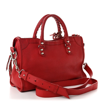 Balenciaga Vibrato Calfskin Classic Silver Hardware S City Rouge Cerise 4 of 15