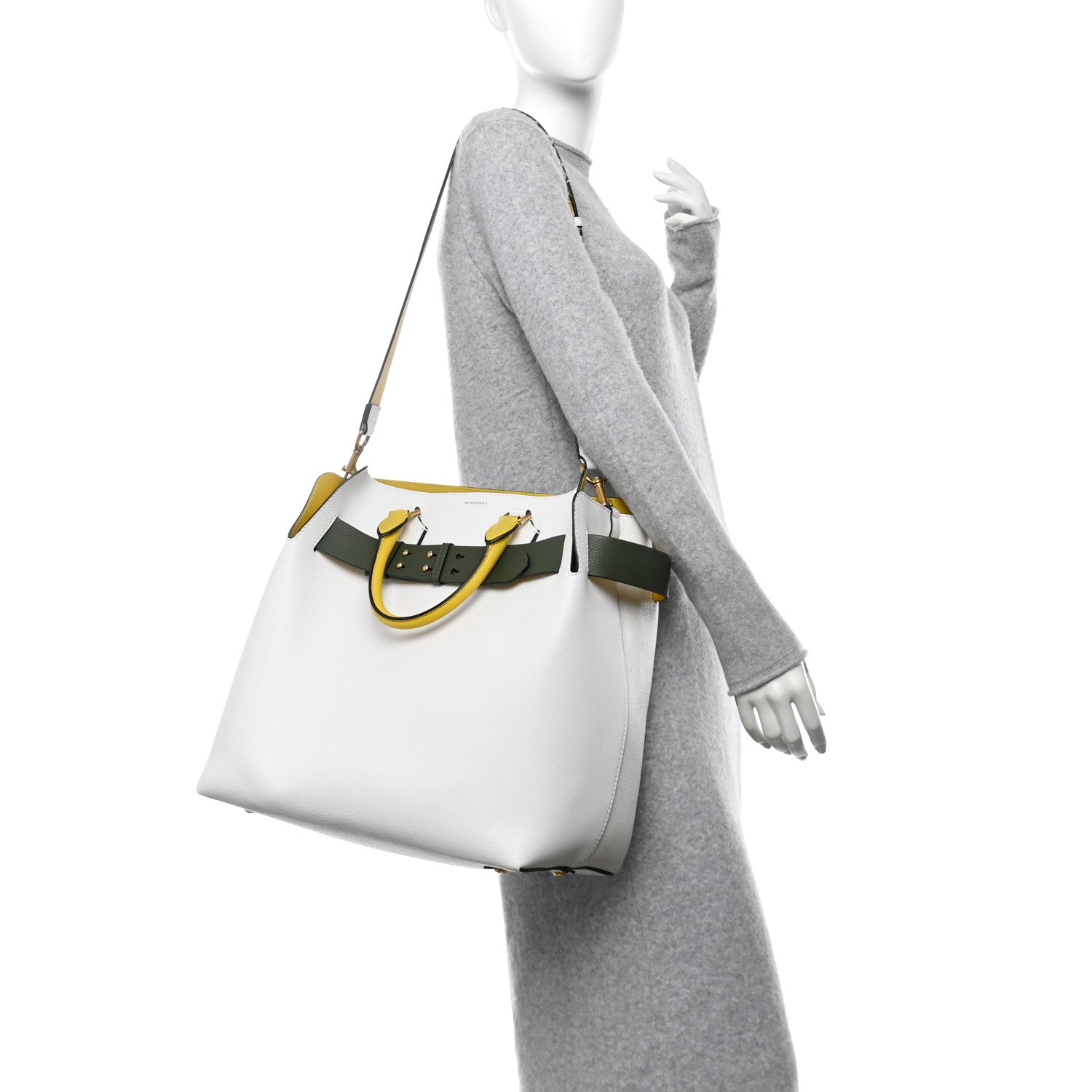 Burberry Soft Grain Calfskin Large Belt Bag Chalk White 2 of 11