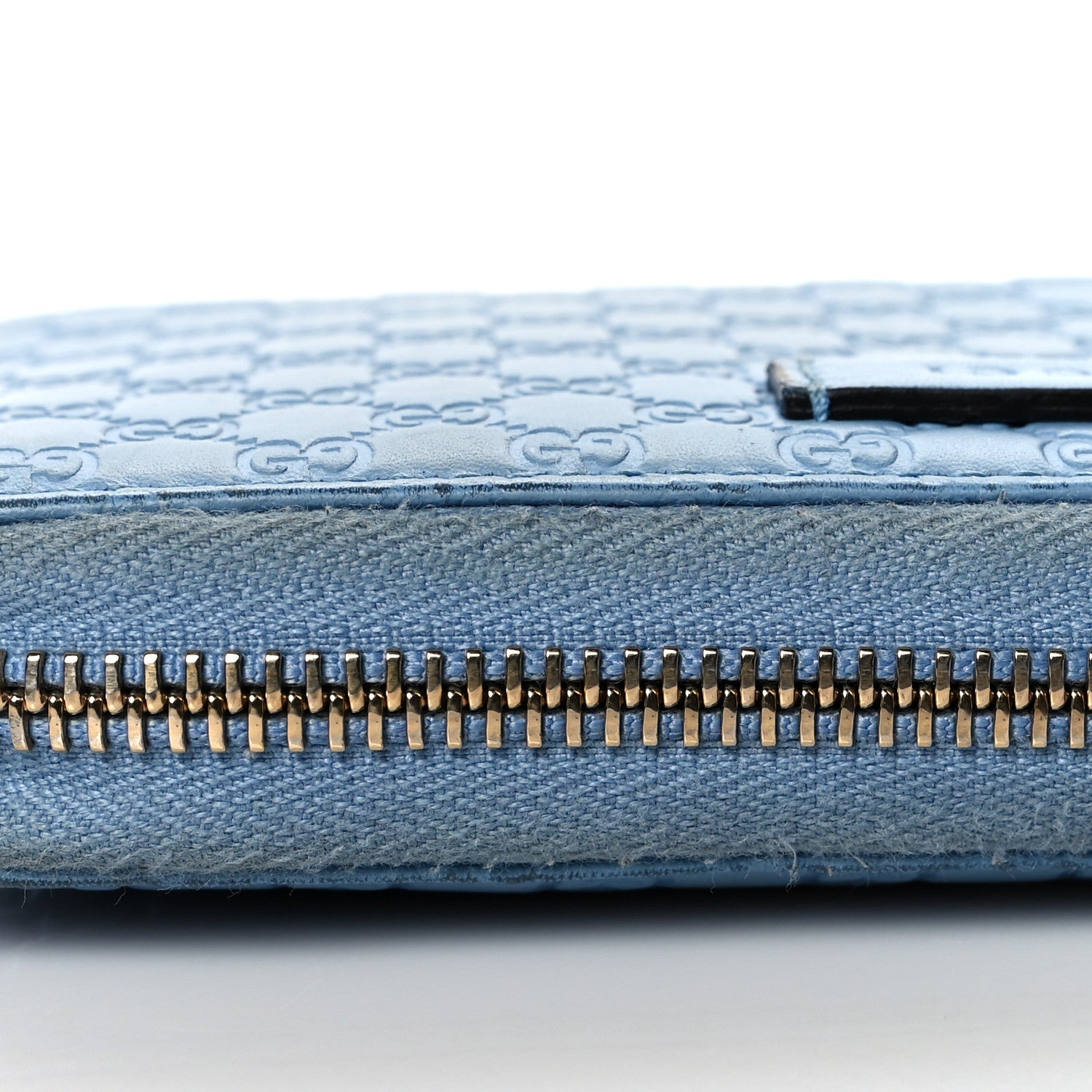 Gucci Soft Microguccissima Zip Around Organizer Wallet Mineral Blue 12 of 18