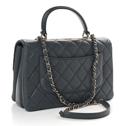 Chanel Lambskin Quilted Medium Trendy CC Flap Dual Handle Bag Dark Grey 3 of 10