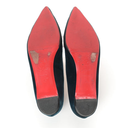Christian Louboutin Velvet Diva Cora Flats 40 Lagune Multi 6 of 15