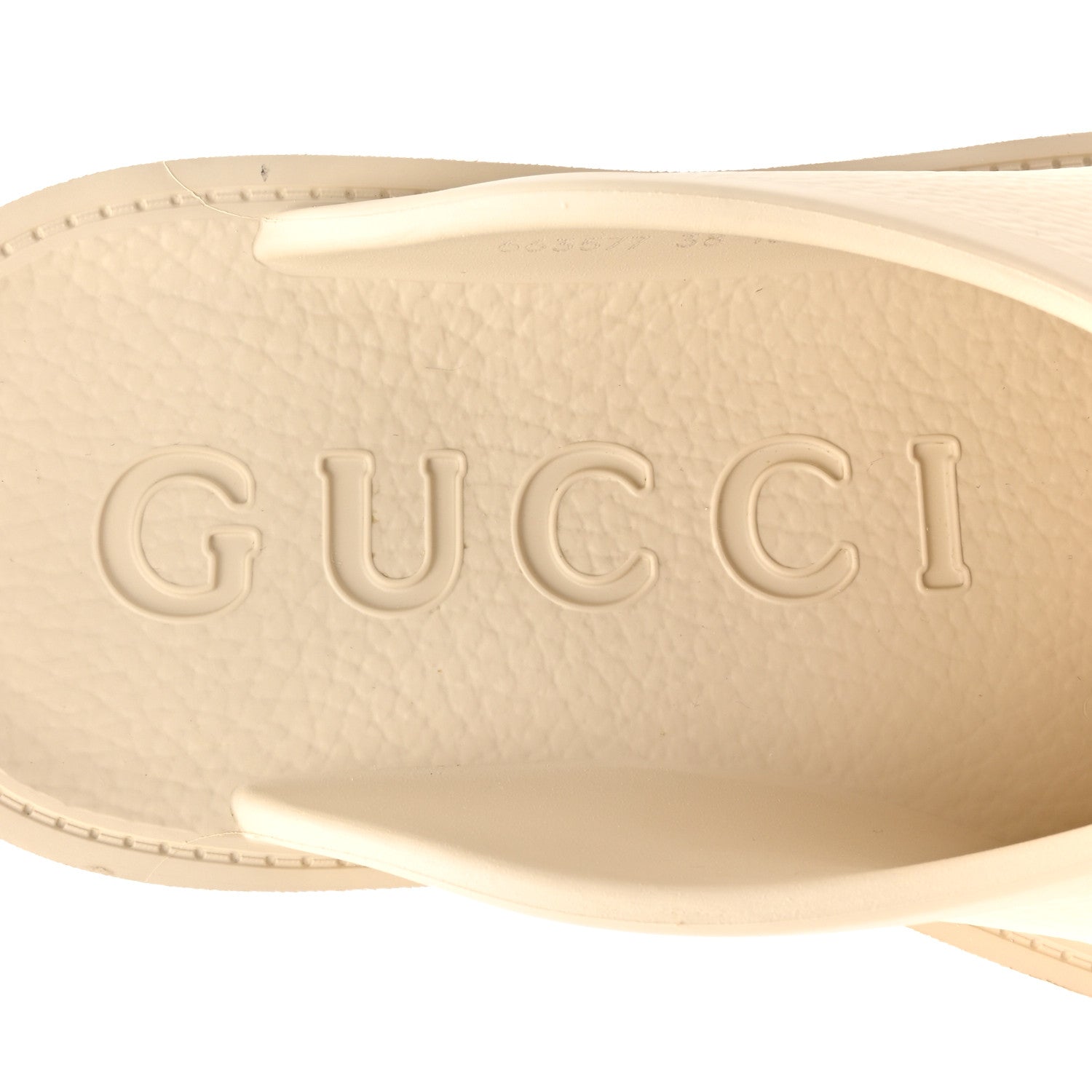 Gucci Rubber Monogram GG Go Through Platform Slide Clogs 38 Mystic White 8 of 11