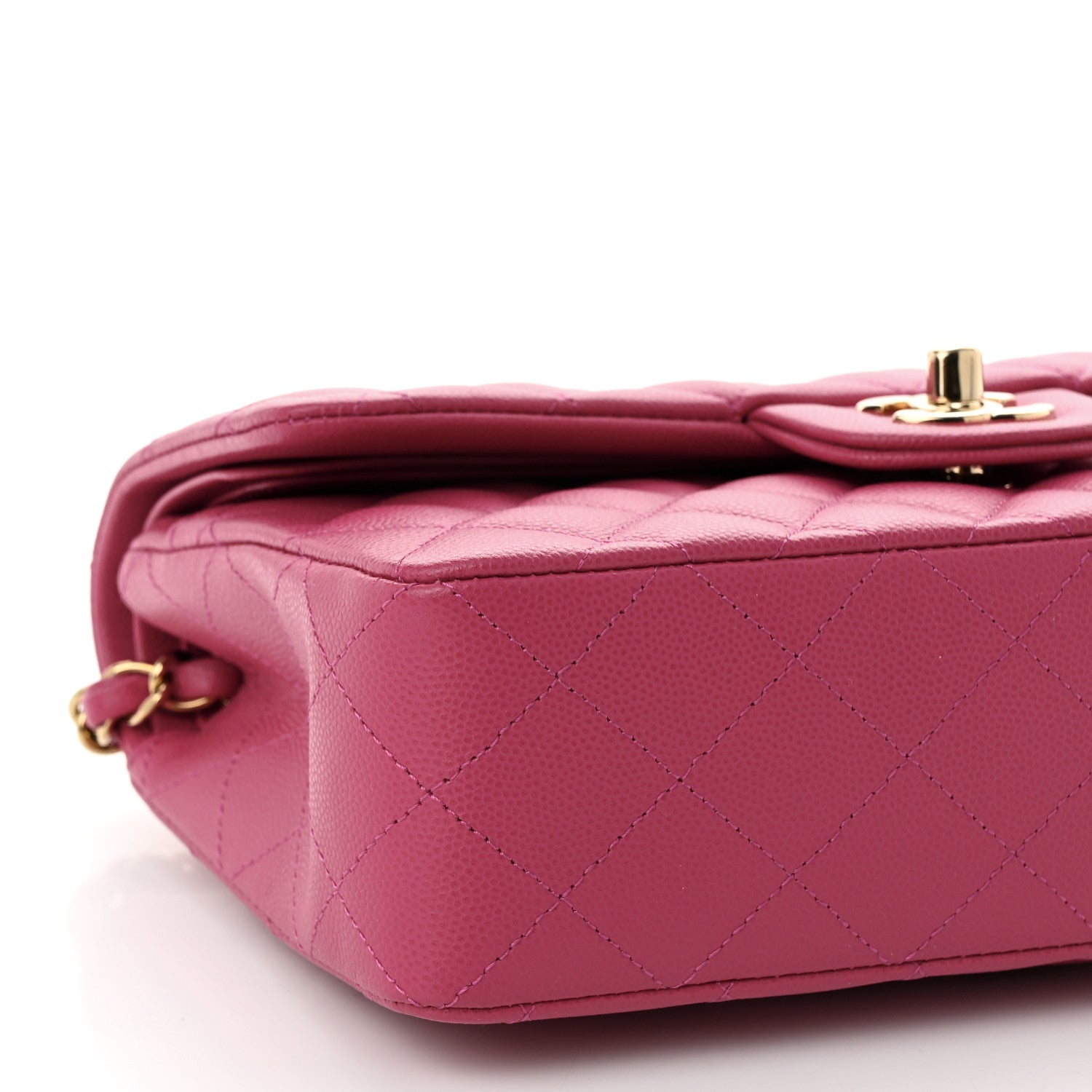 Chanel Caviar Quilted Small Double Flap Dark Pink 9 of 10