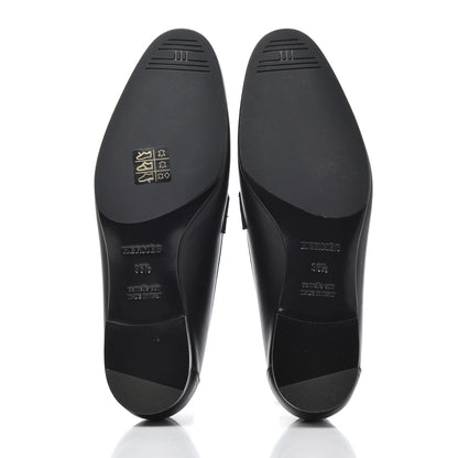 Hermes Womens Paris Loafers 36.5 Black White 5 of 14