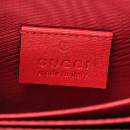 Gucci Calfskin Matelasse GG Marmont Zip Around Card Case Hibiscus Red 6 of 8