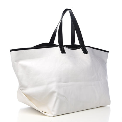 Celine Textile Large Made In Tote White Black 4 of 13