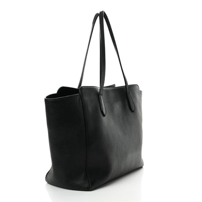 Gucci Pebbled Calfskin Medium Swing Tote Black 3 of 22