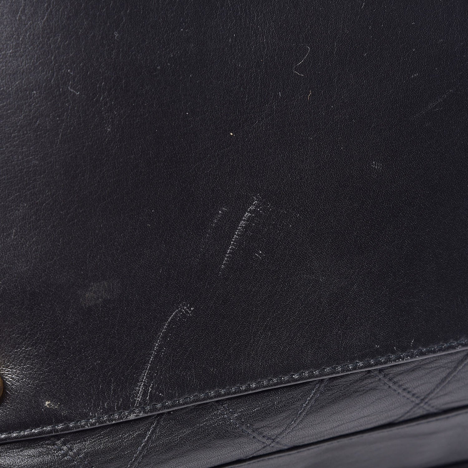 Chanel Calfskin Diamond Stitched Duffle Bag Black 15 of 23