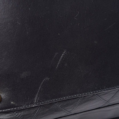 Chanel Calfskin Diamond Stitched Duffle Bag Black 15 of 23