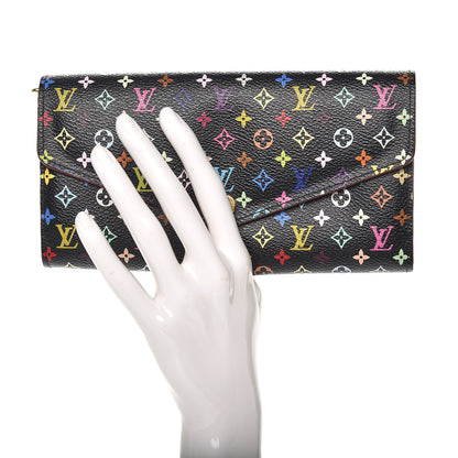Louis Vuitton Monogram Multicolor Sarah Wallet NM Black Grenade 2 of 8