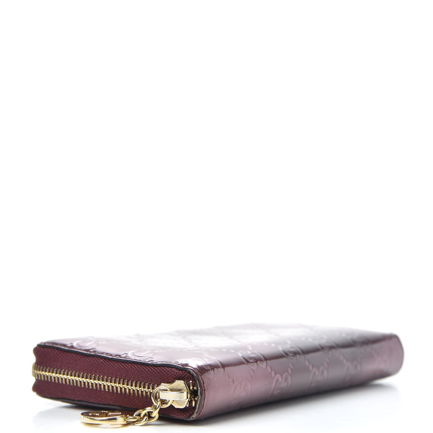Shine Guccissima Margaux Calfskin Lovely Zip Around Wallet Scarlatto