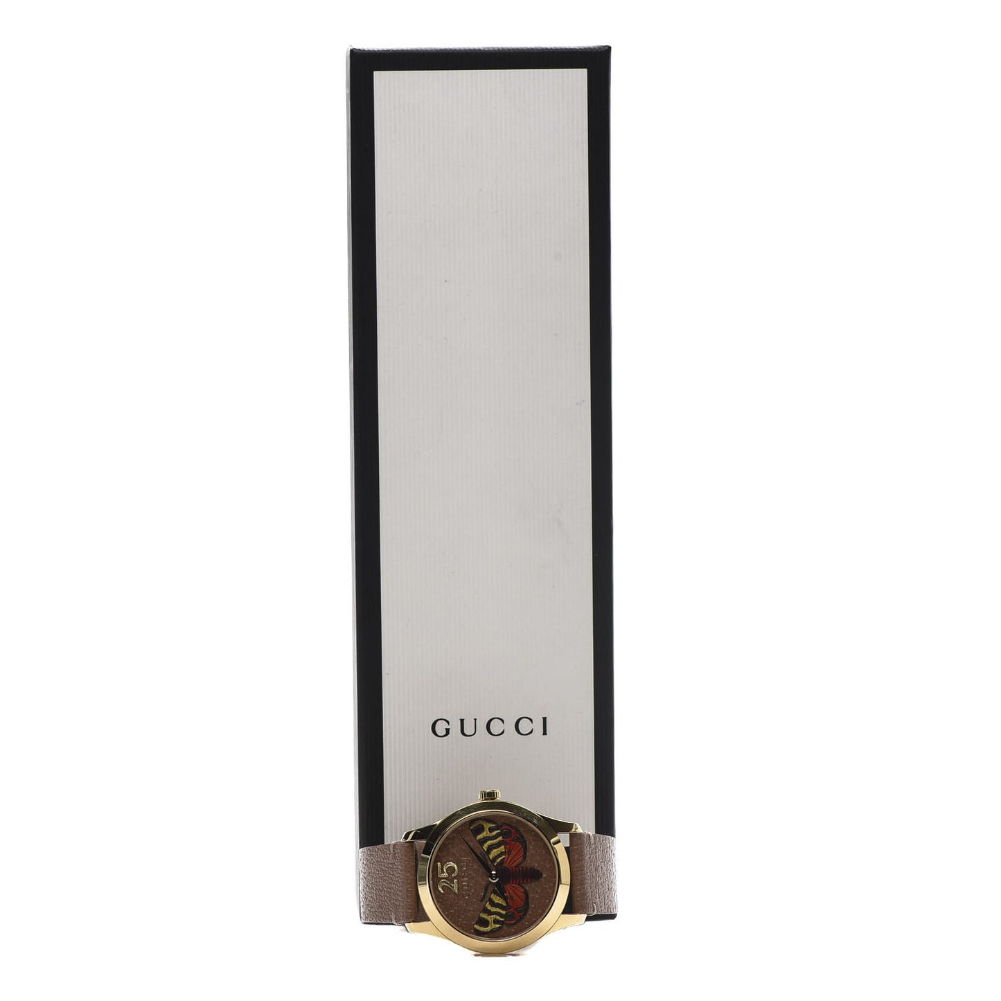 Stainless Steel Calfskin 38mm G-Timeless Moth Quartz Watch Brown