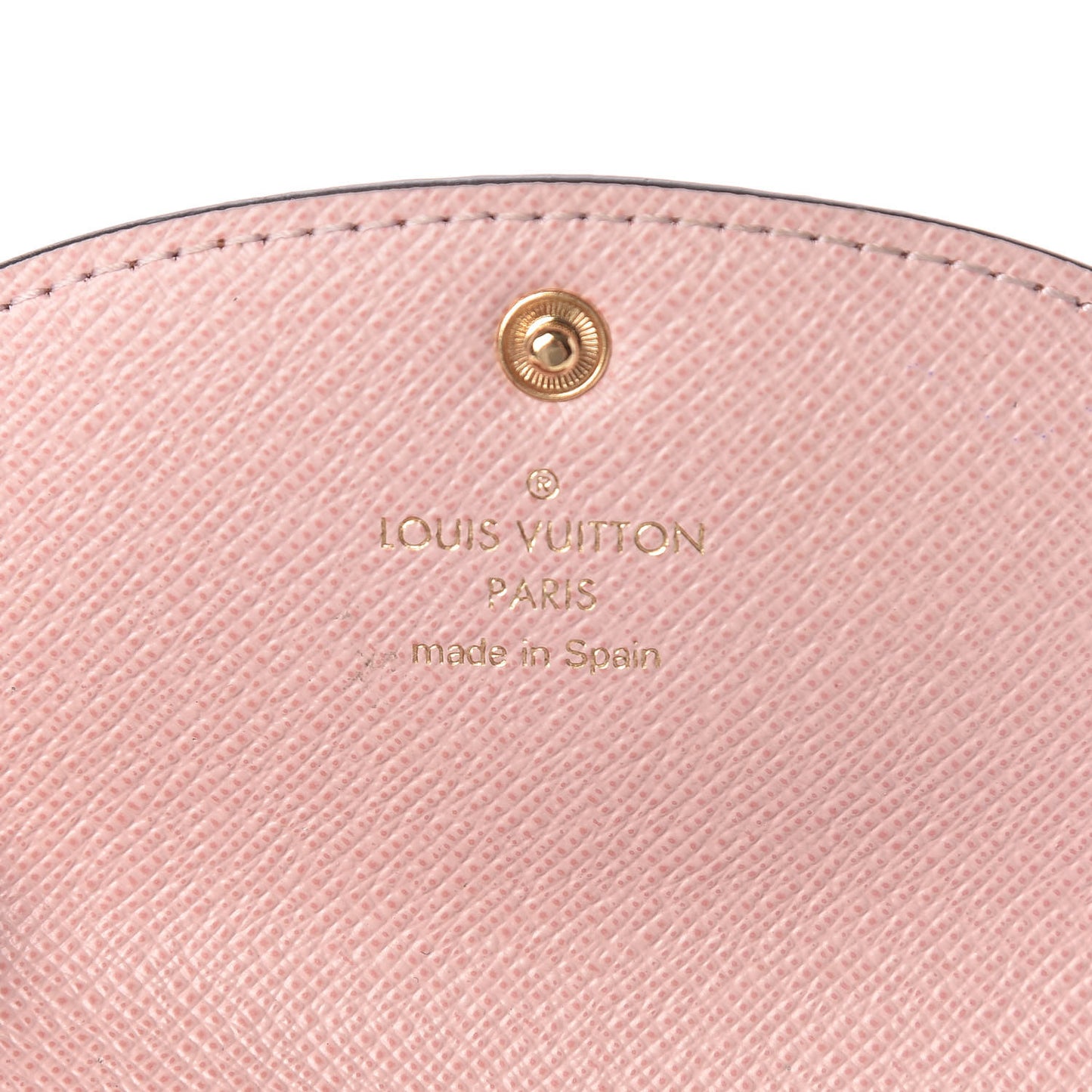 Damier Ebene Rosalie Coin Purse Rose Ballerine