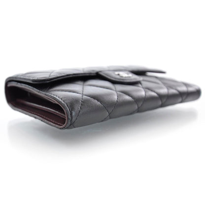 Chanel Lambskin Large Flap Wallet Black 4 of 9
