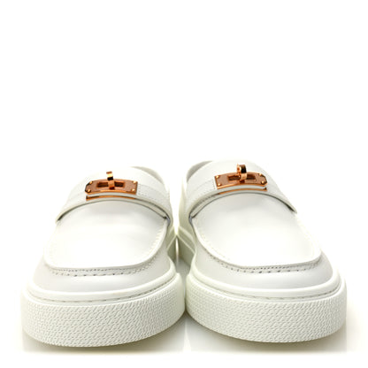 Hermes Calfskin Game Slip On Sneakers 39 White 2 of 9
