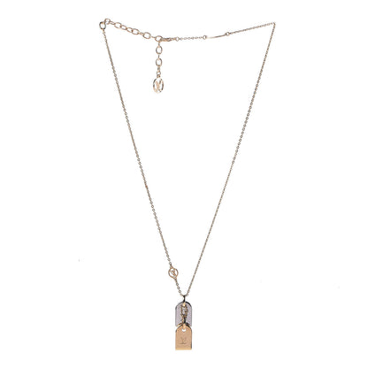 Louis Vuitton Nanogram Name Tag Necklace Gold 3 of 6