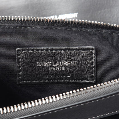 Saint Laurent Calfskin Y Quilted Monogram Large Loulou Chain Satchel Earth 7 of 12