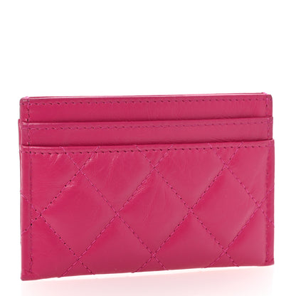 Chanel Aged Calfskin Quilted Reissue Card Holder Fuchsia 3 of 10