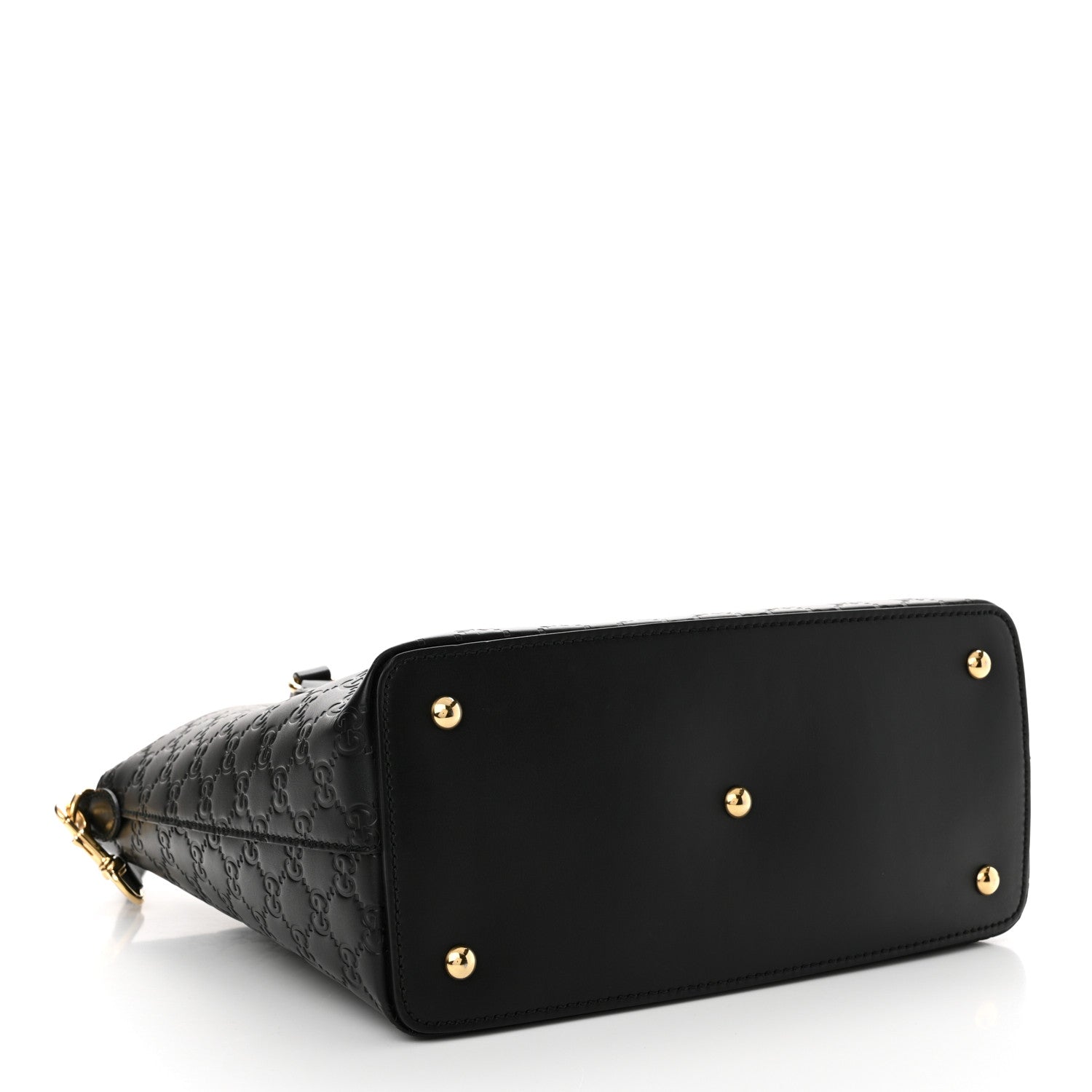 Gucci Guccissima Linea A Foldover Tote Black 4 of 11