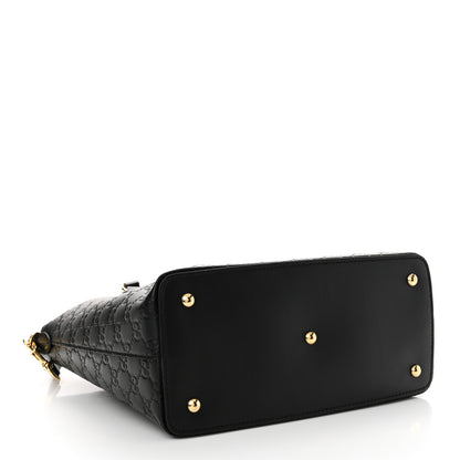 Gucci Guccissima Linea A Foldover Tote Black 4 of 11