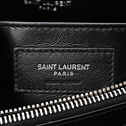 Saint Laurent Calfskin Y Quilted Monogram Small Loulou Chain Satchel Black 7 of 11