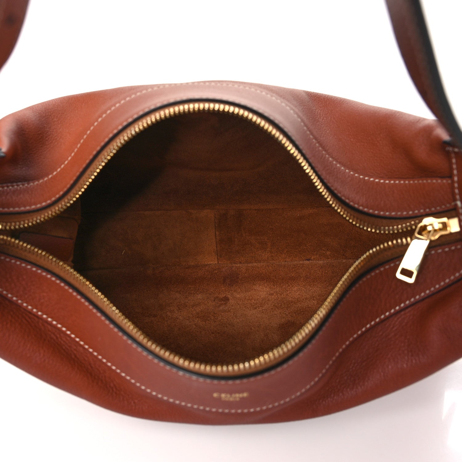 Celine Supple Calfskin Medium Romy Shoulder Bag Tan 5 of 12