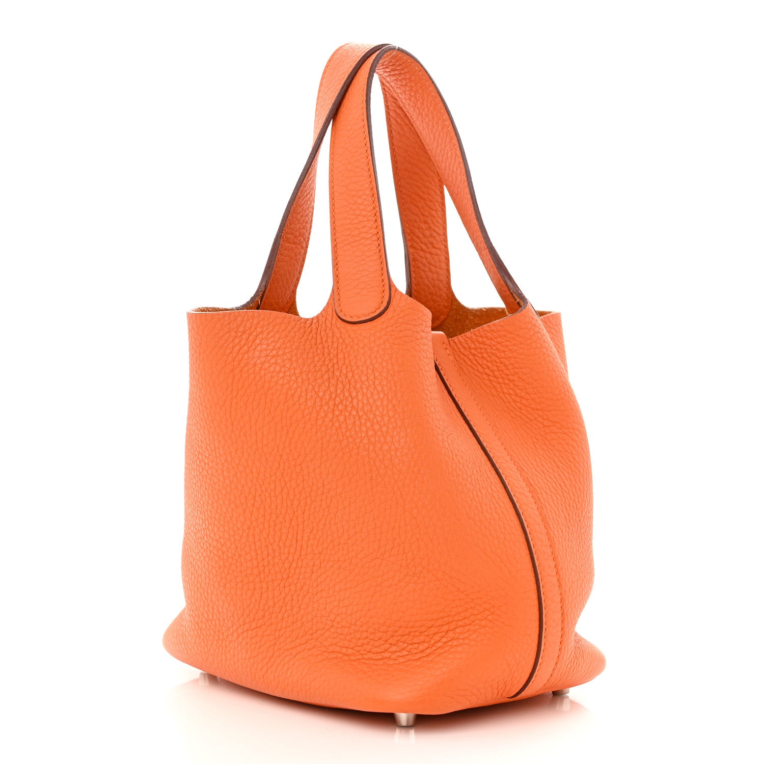 Hermes Taurillon Clemence Picotin Lock 18 PM Orange 3 of 11