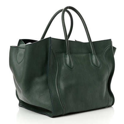 Celine Calfskin Medium Phantom Luggage Emerald 2 of 9