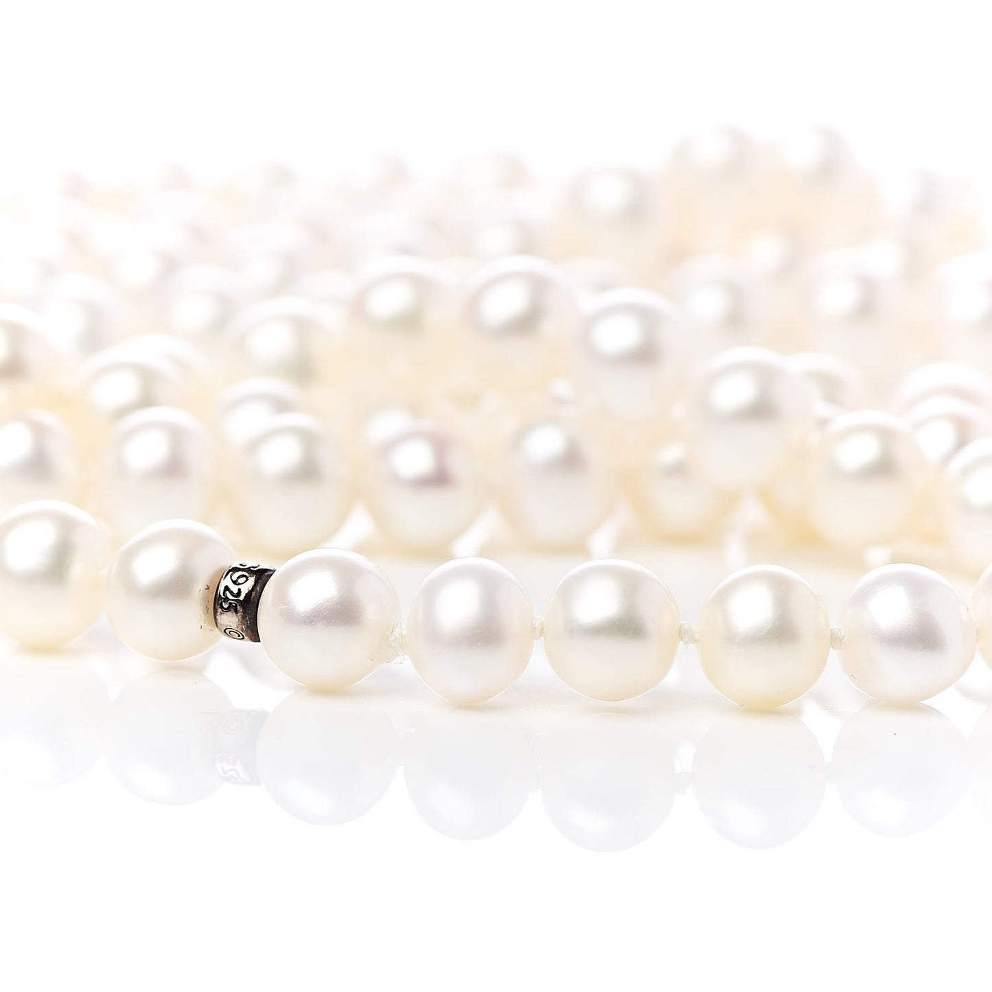 Sterling Silver Pearl 7-7.5mm Ziegfeld Strand Necklace 80"