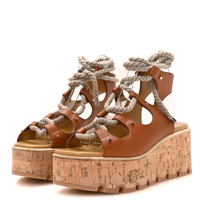 Hermes Calfskin Cork Medusa 30 Sandals 37 Naturel 4 of 9